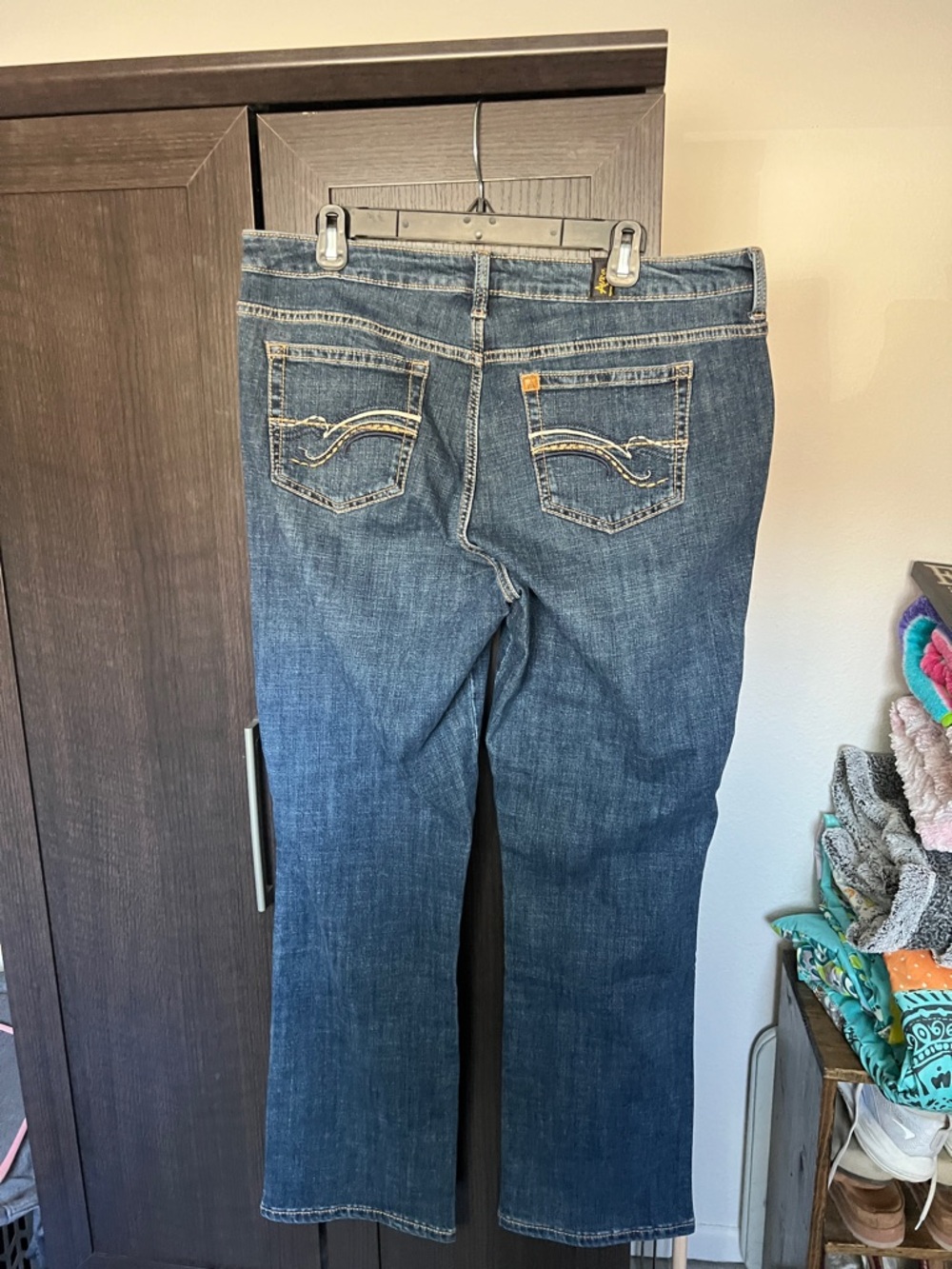Aura Dark Blue Flare Jeans - Picture 2 of 4